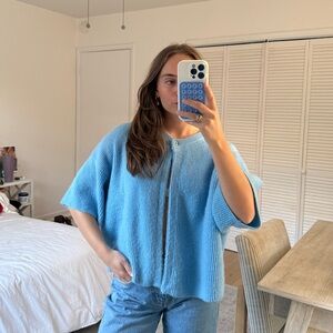 DAILY DRILLS SINGLE BUTTON SHORT SLEEVE CARDIGAN SIZE XS/S